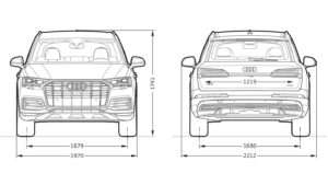 Medidas frontales y traseras del nuevo Audi Q7 2020