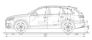 Medidas laterales del nuevo Audi Q7 2020